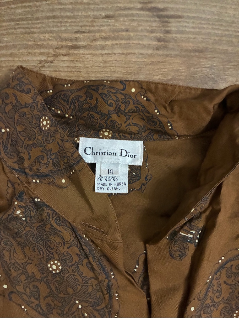 Dior Brown Embellished Button-Down Shirt